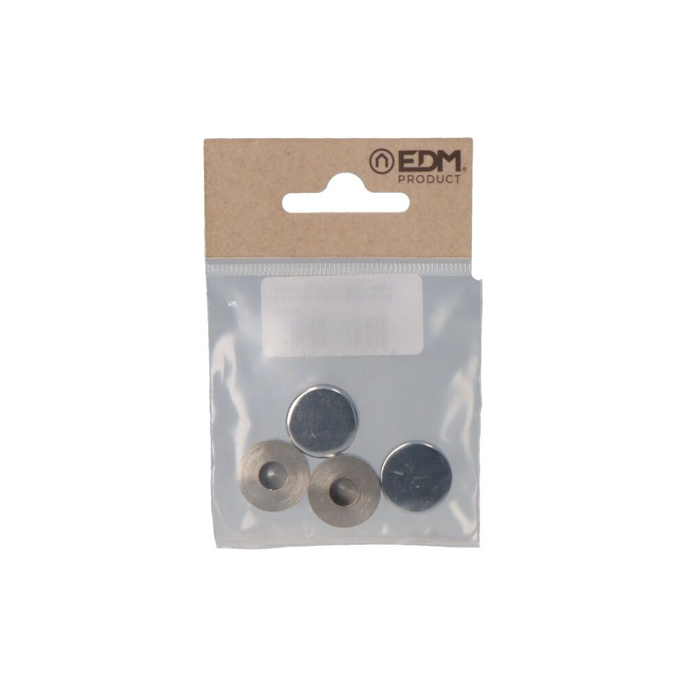 EMBELLECEDOR LATÓN ROSCADO LISO 18 mm NÍQUEL, 4 uds - Imagen 2