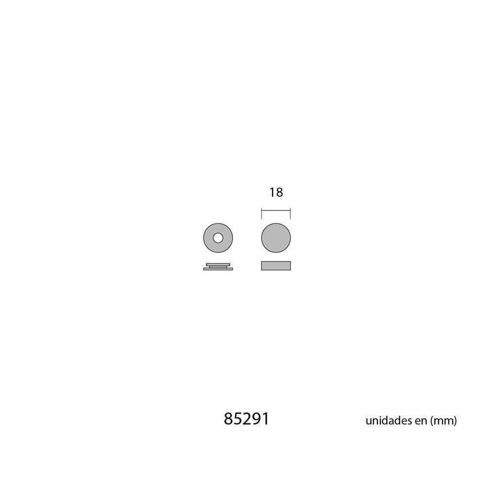 EMBELLECEDOR LATÓN ROSCADO LISO 18 mm NÍQUEL, 4 uds - Imagen 3