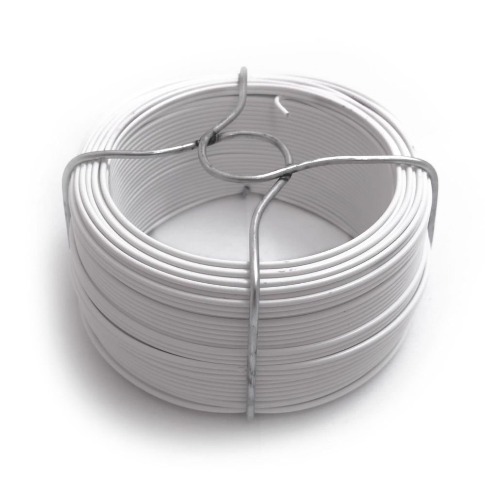 ALAMBRE FORRADO BLANCO N° 6, 240 gr, CALIBRE 1,40 mm x 50 m