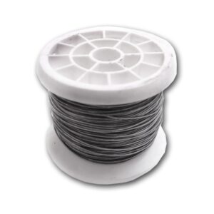 ALAMBRE FORRADO CON BOBINA N° 6 PLATEADO, CALIBRE 0,40 mm x 50 m