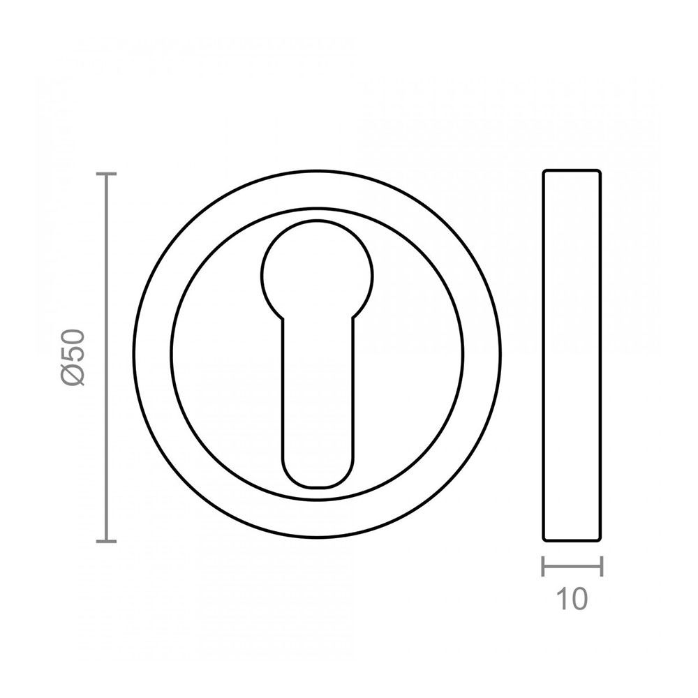 BOCALLAVE PERA 707 Ø50 mm NÍQUEL SATINADO - Imagen 3