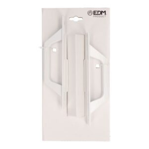 ASA RECTA CON PLACA, MODELO 6804, DE ALUMINIO CON ACABADO BLANCO, 200 x 25 mm, 2 uds, BLISTER
