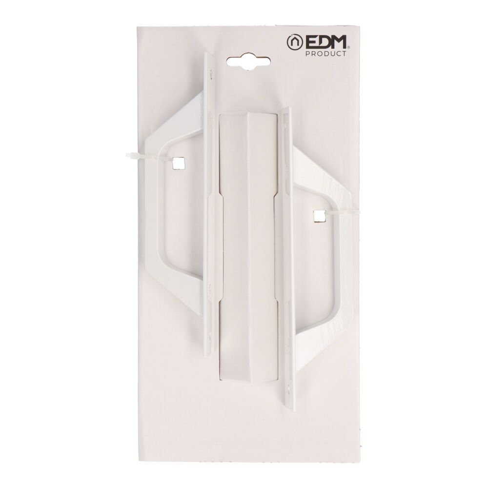 ASA RECTA CON PLACA, MODELO 6804, DE ALUMINIO CON ACABADO BLANCO, 200 x 25 mm, 2 uds, BLISTER