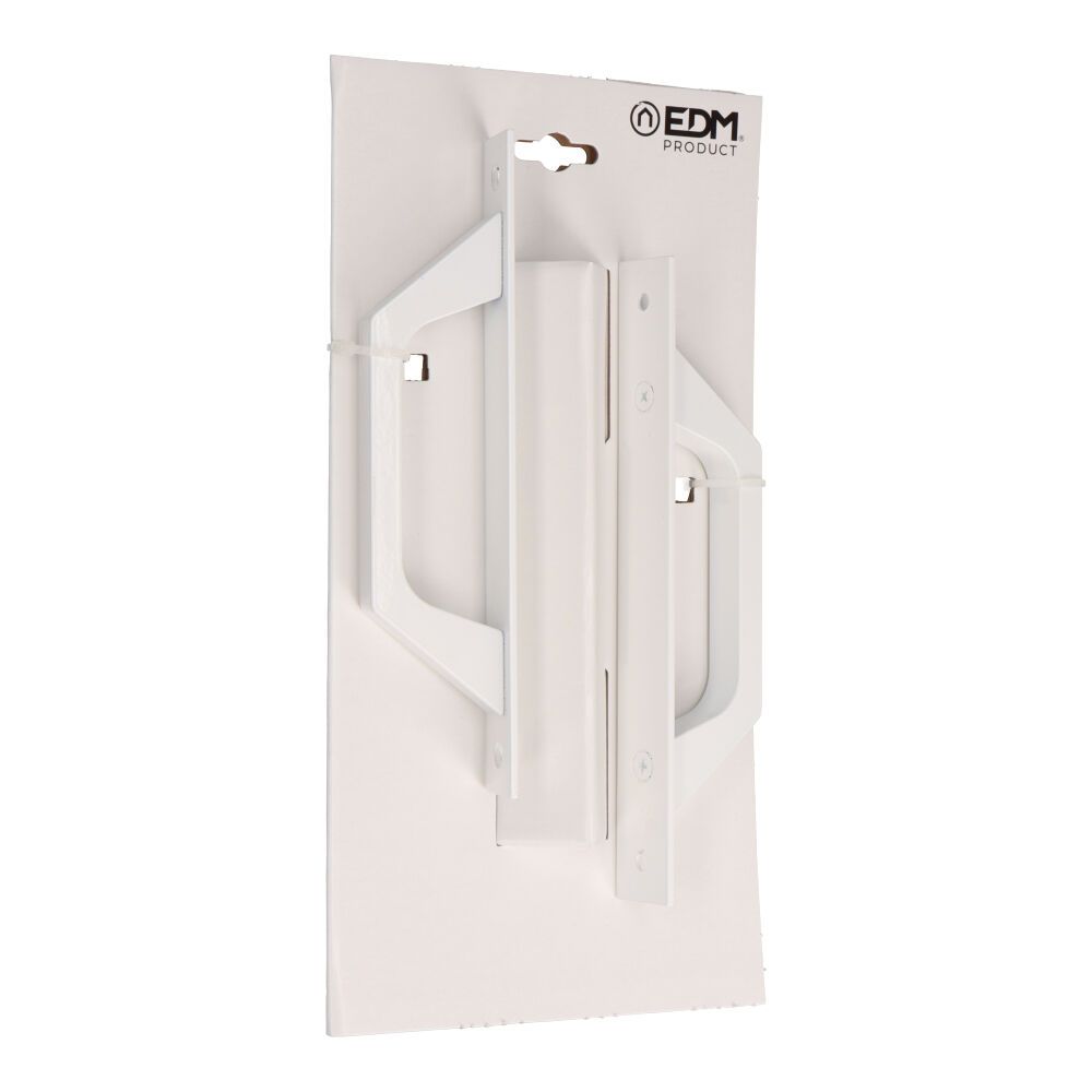 ASA RECTA CON PLACA, MODELO 6804, DE ALUMINIO CON ACABADO BLANCO, 200 x 25 mm, 2 uds, BLISTER - Imagen 2