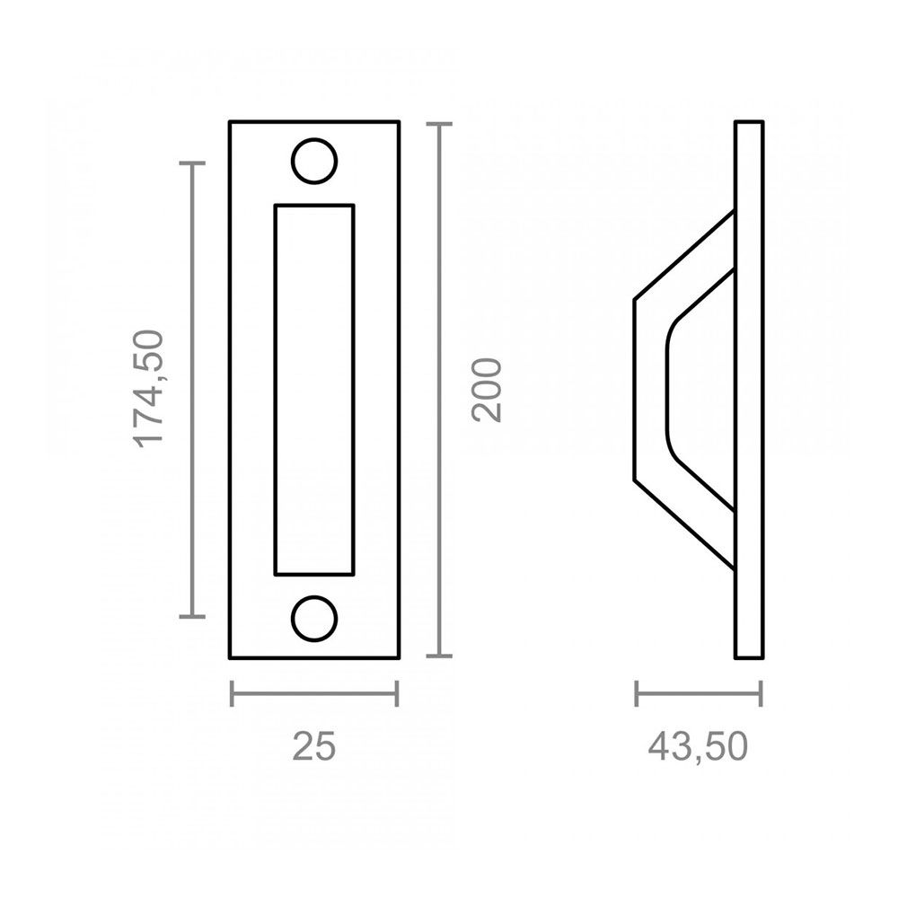 ASA RECTA CON PLACA, MODELO 6804, DE ALUMINIO CON ACABADO BLANCO, 200 x 25 mm, 2 uds, BLISTER - Imagen 3