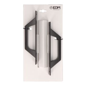 ASA RECTA CON PLACA, MODELO 6804, DE ALUMINIO CON ACABADO NEGRO, 200 x 25 mm, 2 uds, BLISTER