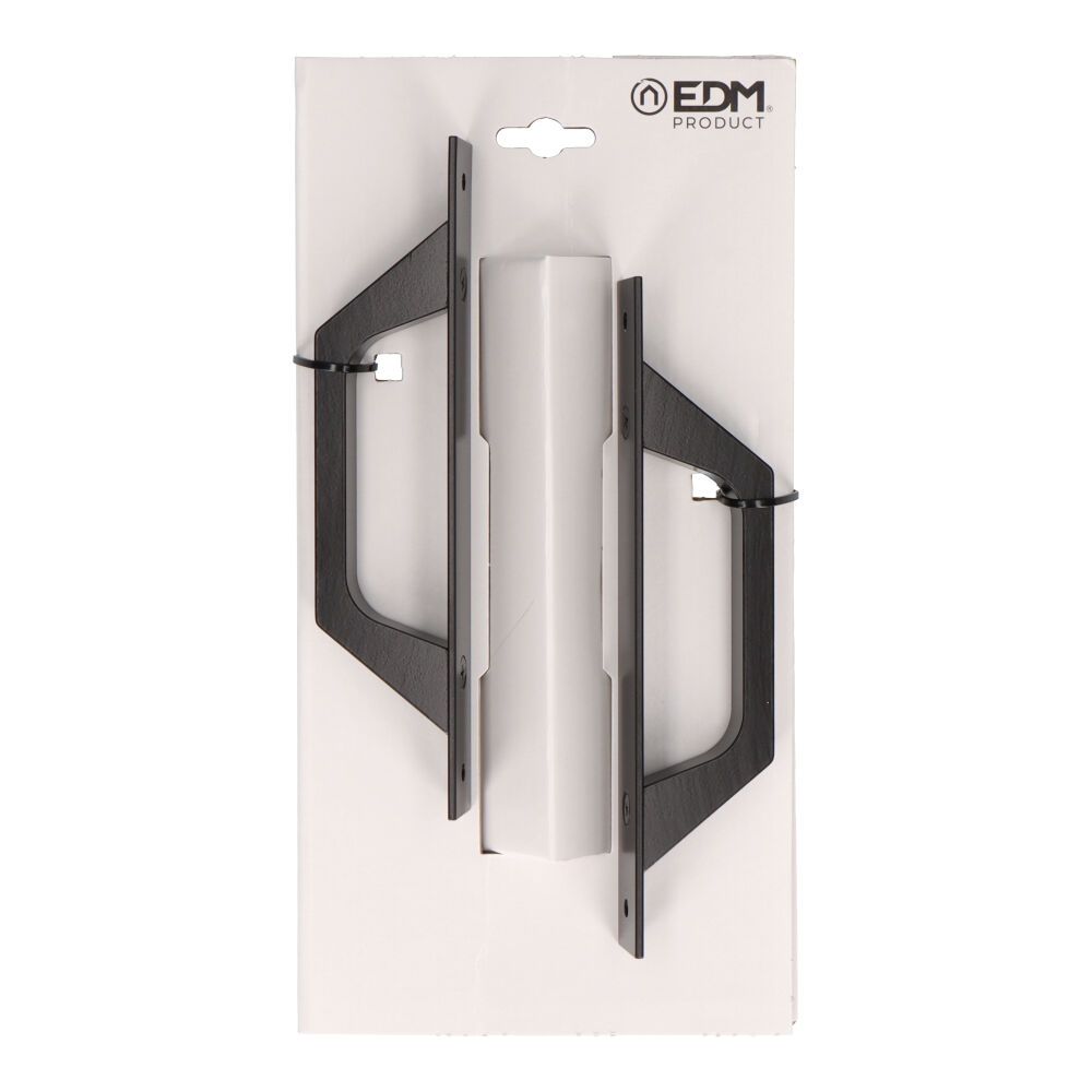 ASA RECTA CON PLACA, MODELO 6804, DE ALUMINIO CON ACABADO NEGRO, 200 x 25 mm, 2 uds, BLISTER
