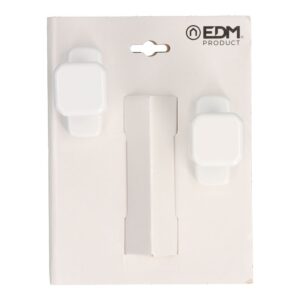 JUEGO DE POMO RECUPERABLE, MODELO 6807, DE ALUMINIO CON ACABADO BLANCO, 37 x 83 x 69 mm, BLISTER