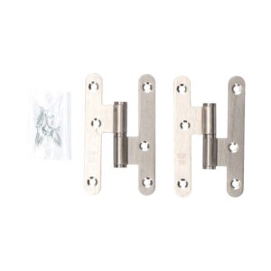 PERNIO, SIN REMATE, MODELO PN07, DERECHA, DE ACERO CON ACABADO EN INOX, 100 x 58 mm, 2 uds, BLISTER