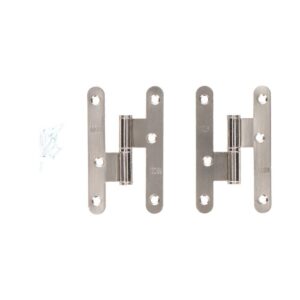 PERNIO, SIN REMATE, MODELO PN07, IZQUIERDA, DE ACERO CON ACABADO EN INOX, 100 x 58 mm, 2 uds, BLISTER