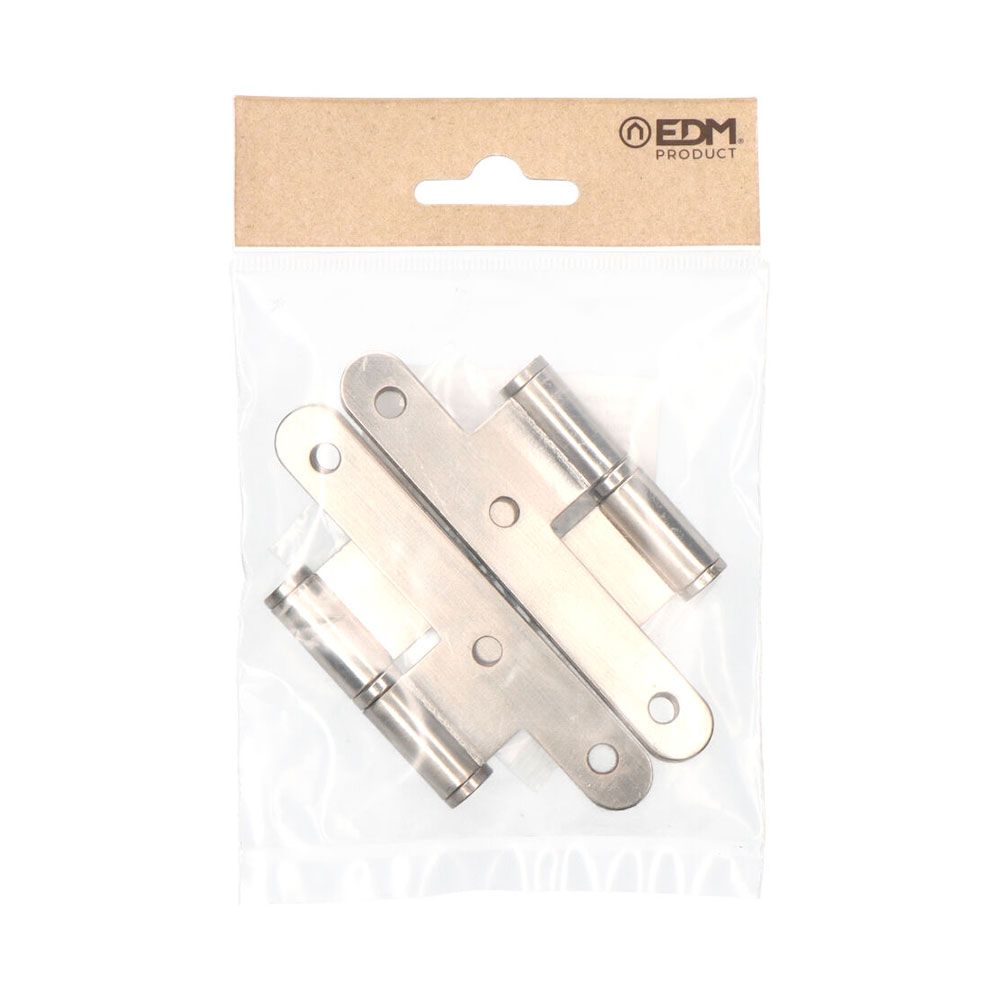 PERNIO, SIN REMATE, MODELO PN07, IZQUIERDA, DE ACERO CON ACABADO EN INOX, 100 x 58 mm, 2 uds, BLISTER - Imagen 2