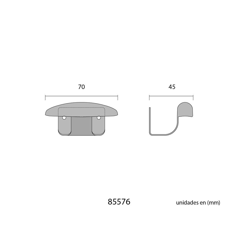 COLGADOR DE ACERO INOXIDABLE 2 uds - Imagen 2
