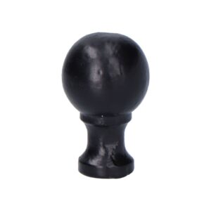 POMO PUERTA, FORMA BOLA, DE HIERRO CON ACABADO NEGRO, 18 mm