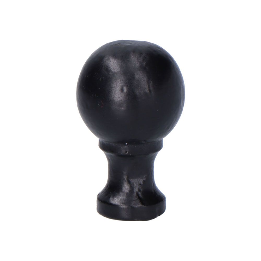 POMO PUERTA, FORMA BOLA, DE HIERRO CON ACABADO NEGRO, 18 mm