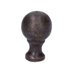 POMO PUERTA, FORMA BOLA, DE HIERRO CON ACABADO HIERRO ANTIGUO, 18 mm