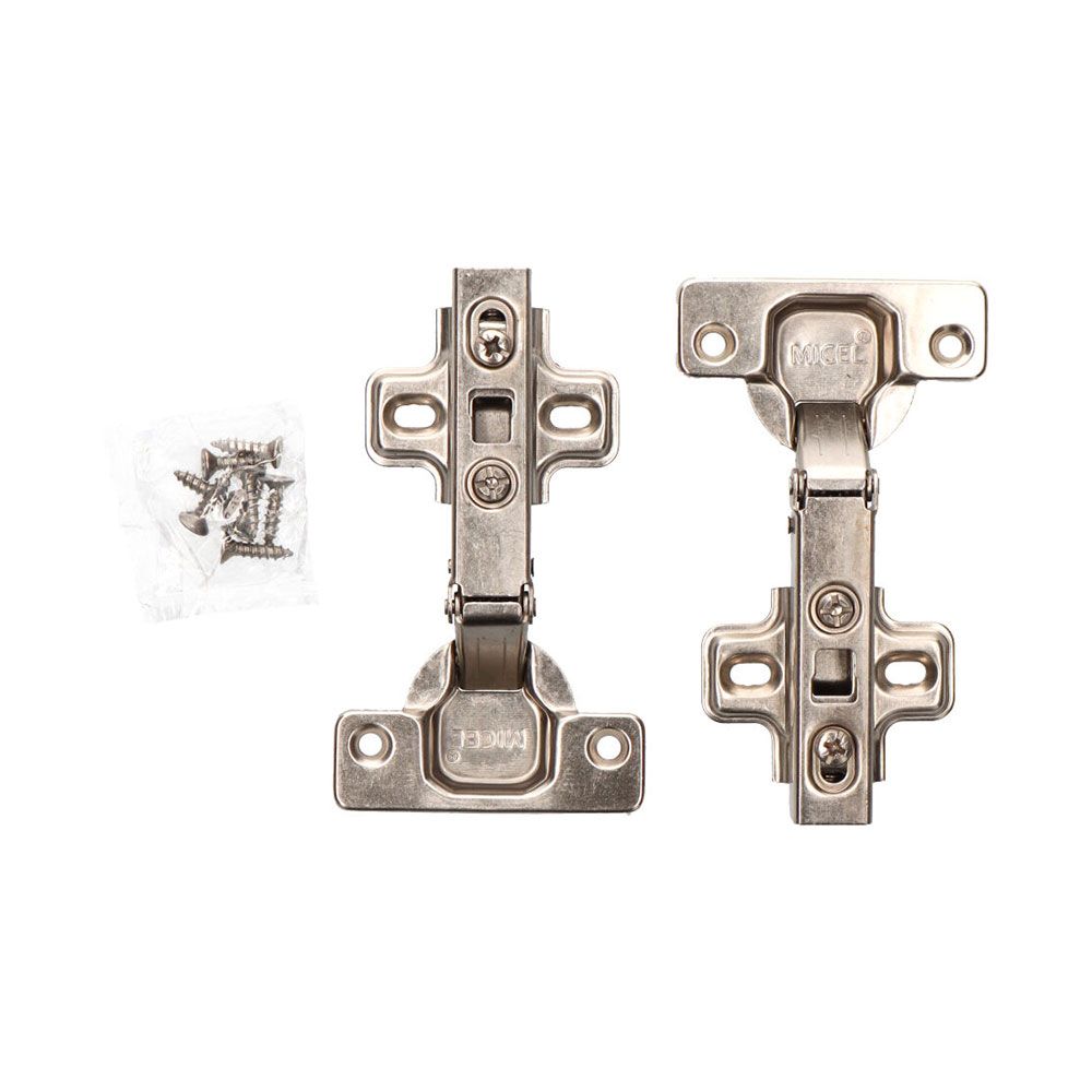 BISAGRA CAZOLETA CLIP, RECTA, MODELO BC03, DE ACERO CON ACABADO ZINCADO, 35 mm, 2 uds, BLISTER