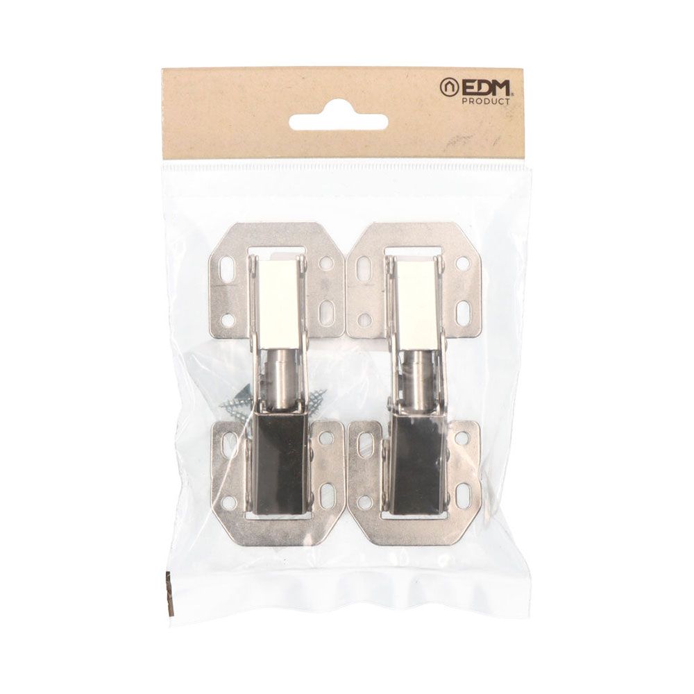 BISAGRA CAZOLETA SOBREPONER, MODELO BC10, DE ACERO CON ACABADO ZINCADO, 104 x 44 mm, 2 uds, BLISTER - Imagen 2