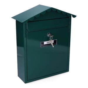 BUZON DE ACERO MODELO TRADITION VERDE 260 x 90 x 355 mm