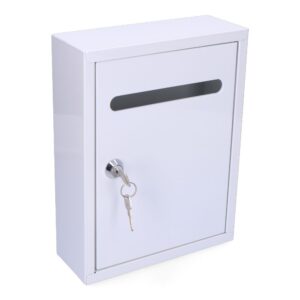 BUZÓN DE ACERO MODELO LINEAR, BLANCO, 200 x 75 x 260 mm