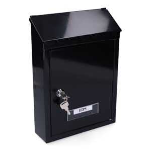 BUZON DE ACERO MODELO STANDARD NEGRO 210 x 60 x 300 mm
