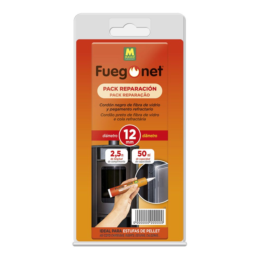 KIT REPARACIÓN: CORDÓN AISLANTE Ø12 mm x 2,5 m + ADHESIVO 50 ml