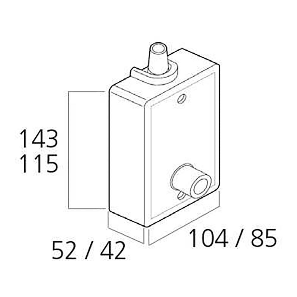 TORNO PERSIANA EXTERIOR 80 Kg BLANCO CON MANIVELA - Imagen 2