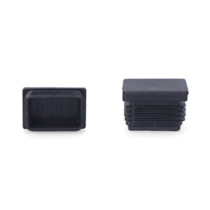 CONTERA INTERIOR RECTANGULAR CON ALETA, 80 x 20 mm, NEGRA