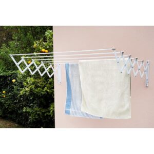 TENDEDERO ACERO EPOXI  BLANCO, TENDIDO 80 cm