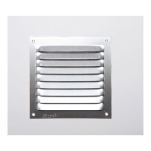 REJILLA S/BORDE DE ALUMINIO 0.6 NATURAL 100x100mm