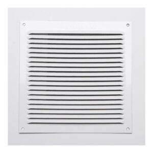 REJILLA S/BORDE DE ALUMINIO 0.6 BLANCO LACADO 170x170mm