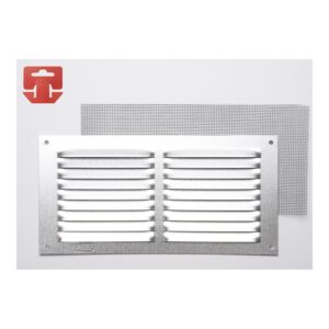 REJILLA CON MOSQUITERA. ALUMINIO 0.6 NATURAL 200x100mm (G)