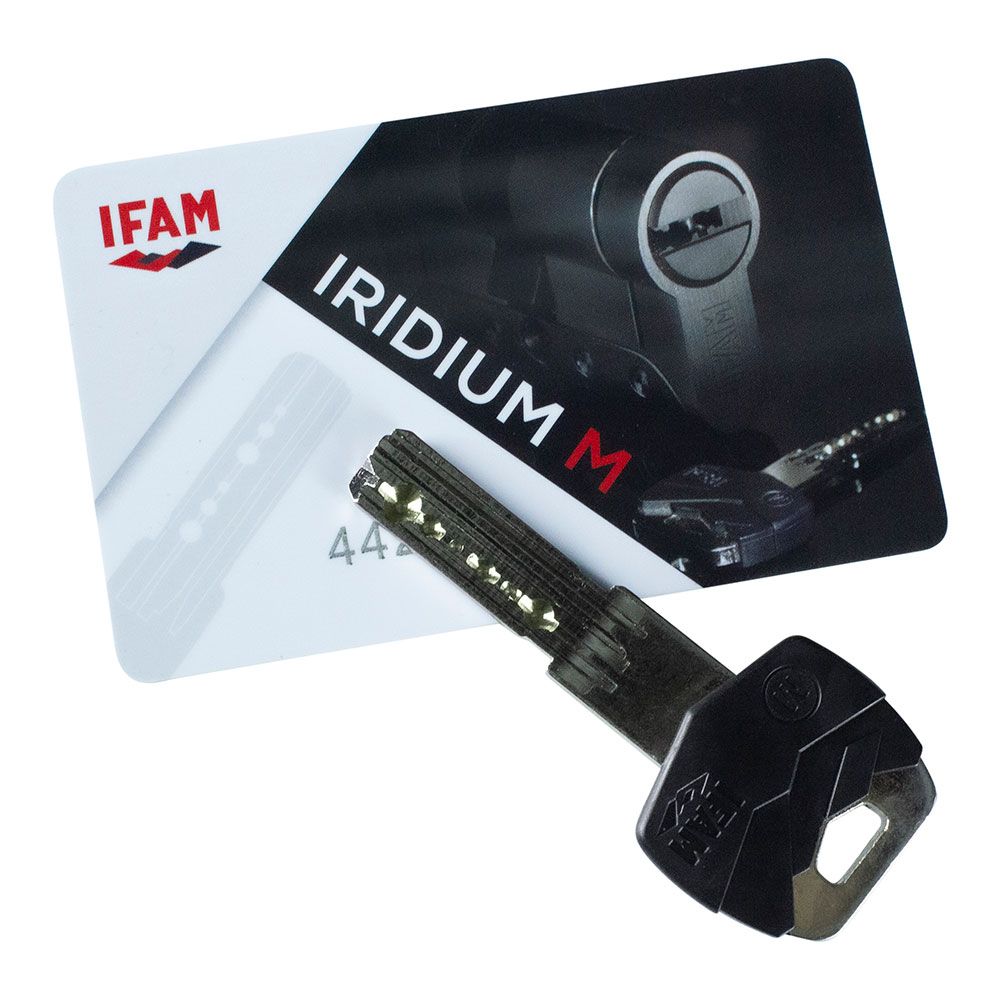 CILINDRO IRIDIUM M IRM3535N. NÍQUEL 70mm (35+35mm) LEVA LARGA 15mm. CON 5 LLAVES DE SEGURIDAD. IFAM - Imagen 2