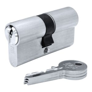 CILINDRO F5S3030NC NÍQUEL 60mm (30+30mm) LEVA CORTA 13mm. CON 3 LLAVES DE SERRETA. IFAM