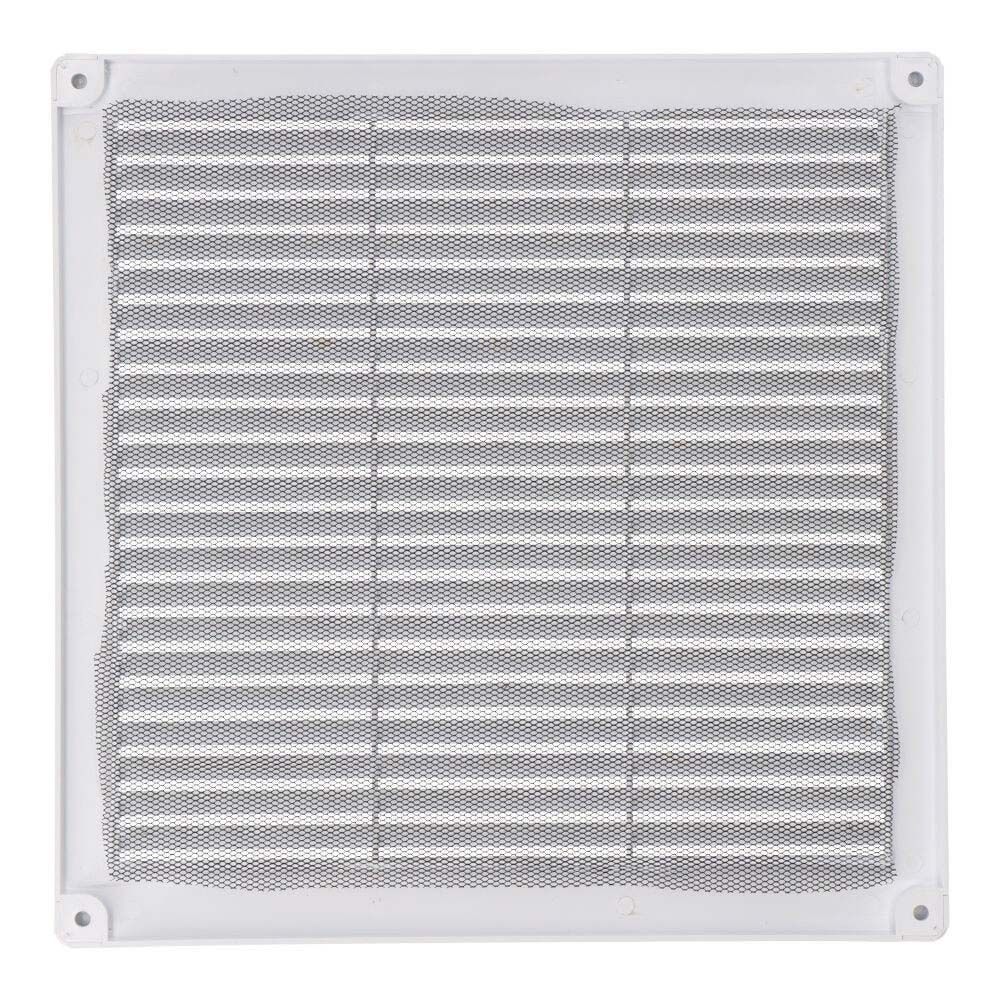 REJILLA VENTILACIÓN CUADRADA CON TAPONES Y MOSQUITERA 250x250x7mm ABS BLANCA - Imagen 2