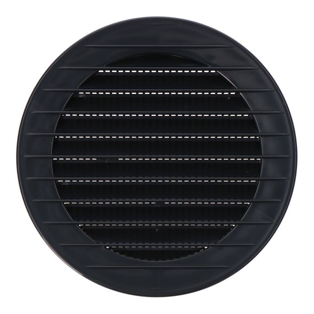REJILLA VENTILACIÓN REDONDA EMPOTRABLE CON MOSQUITERA Ø100mm ABS GRIS ANTRACITA