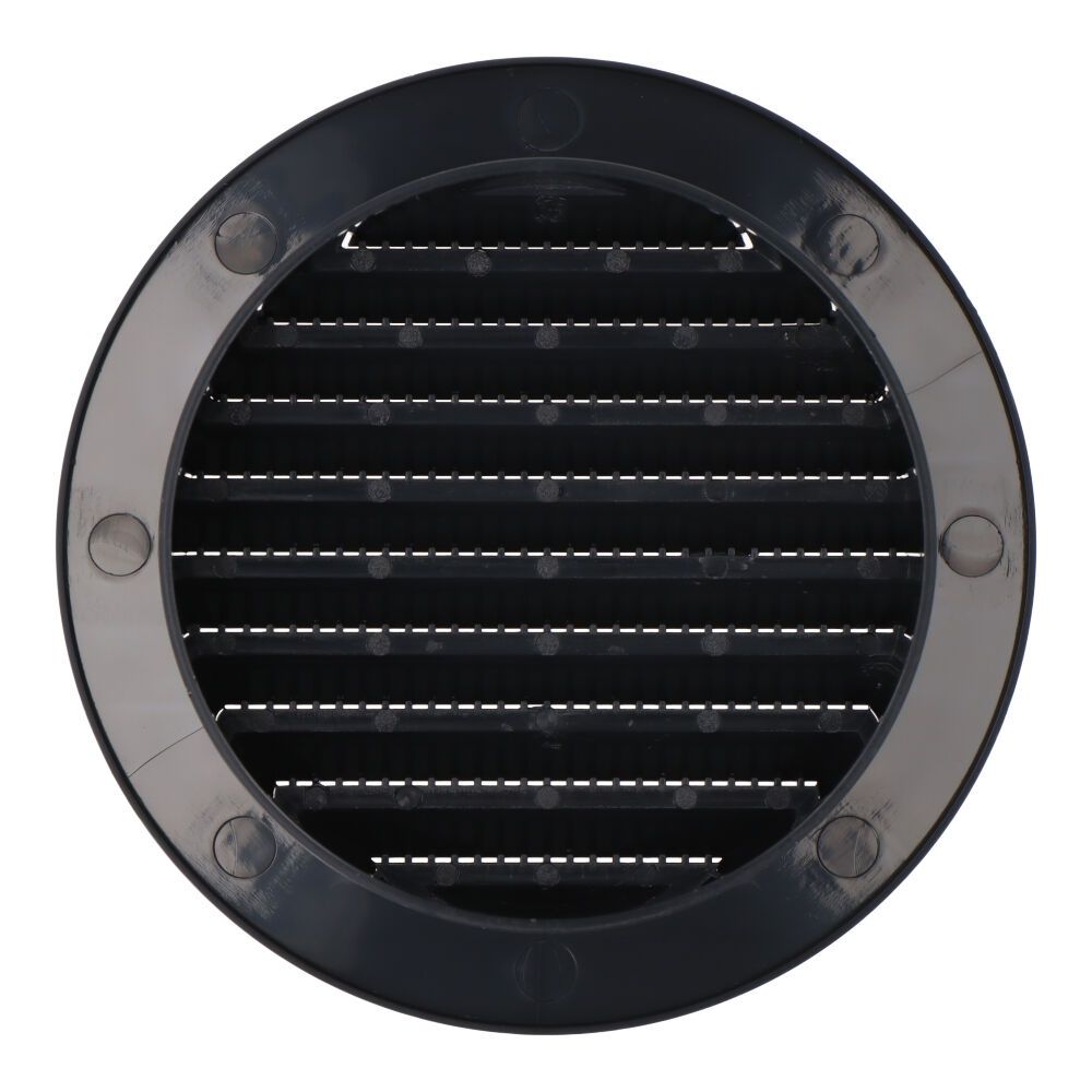 REJILLA VENTILACIÓN REDONDA EMPOTRABLE CON MOSQUITERA Ø100mm ABS GRIS ANTRACITA - Imagen 2