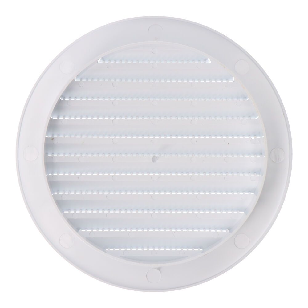 REJILLA VENTILACIÓN REDONDA EMPOTRABLE CON MOSQUITERA Ø120mm ABS BLANCA - Imagen 2