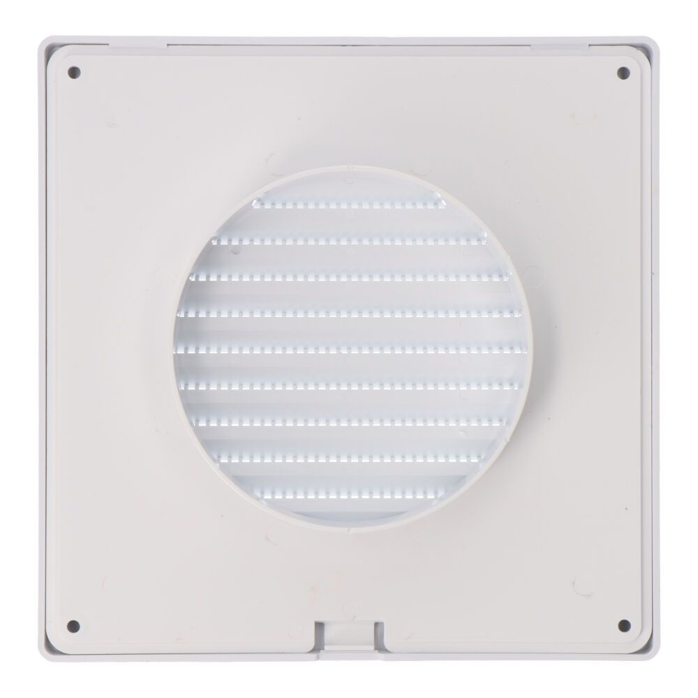 REJILLA VENTILACIÓN CUADRADA EMPOTRABLE Ø 100mm CON MOSQUITERA 170x170x10mm ABS BLANCA - Imagen 2