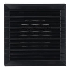 REJILLA VENTILACIÓN CUADRADA EMPOTRABLE Ø 100mm CON MOSQUITERA 170x170x10mm ABS GRIS ANTRACITA