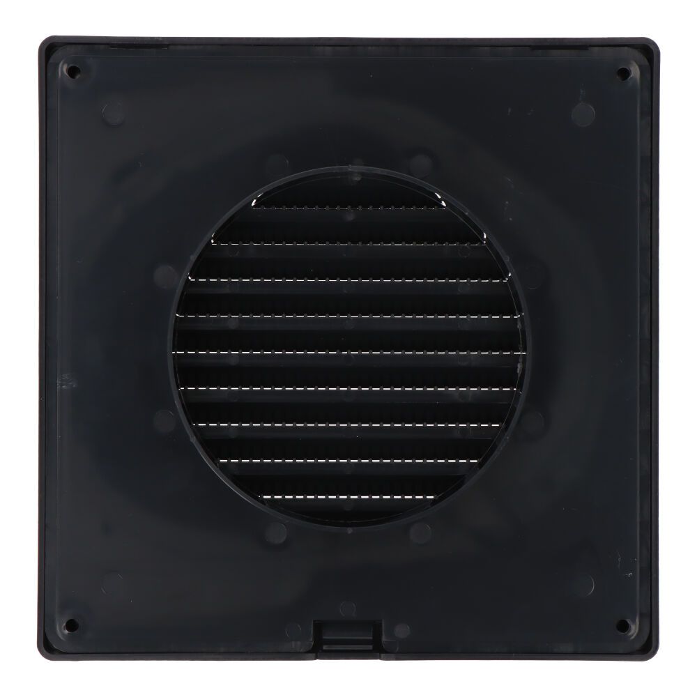 REJILLA VENTILACIÓN CUADRADA EMPOTRABLE Ø 100mm CON MOSQUITERA 170x170x10mm ABS GRIS ANTRACITA - Imagen 2