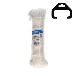 CORDÓN TRENZADA TENDEDERO POLIPROPILENO BLANCO, CALIBRE 4,5 mm x 25 m
