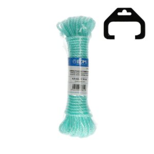 CORDÓN DE PLÁSTICO VERDE, CALIBRE 4 mm x 10 m