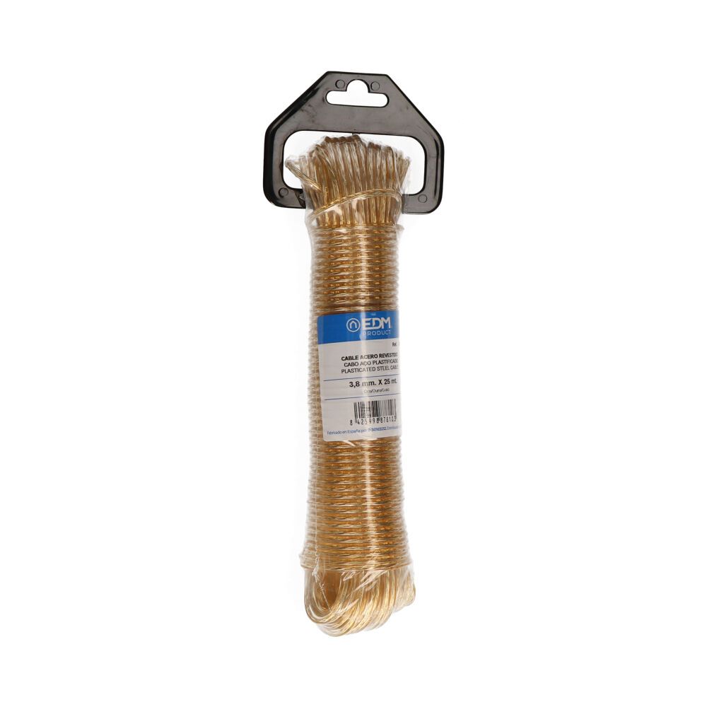 CABLE ACERO PLASTIFICADO ORO 25 m - Imagen 2