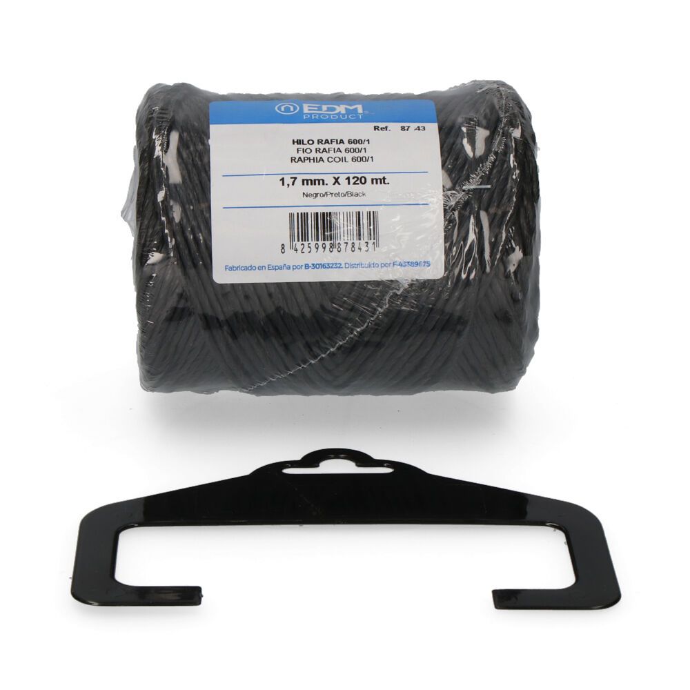 CORDEL RAFIA NEGRO 600/1 CALIBRE 1,7 mm x 120 m - Imagen 2