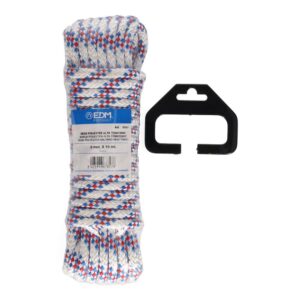 CUERDA DRIZA POLIESTER ALTA TENACIDAD TRICOLOR. CALIBRE 8 mm x 10 m