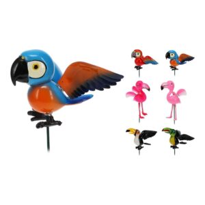 PÁJAROS DE DECORACIÓN PARA MACETAS, MODELOS VARIADOS, 125 x 140 x 670 mm