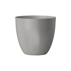 MACETERO PLÁSTICO COLOR PLATA Ø18 cm