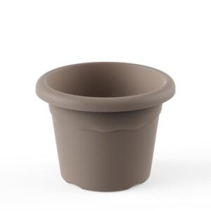 MACETA REDONDA COLOR TAUPE Ø26 cm