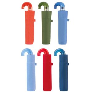 PARAGUAS PLEGABLE 3 SECCIONES MANUAL Ø90cm CON PROTECCIÓN SOLAR UV+50, COLORES SURTIDOS