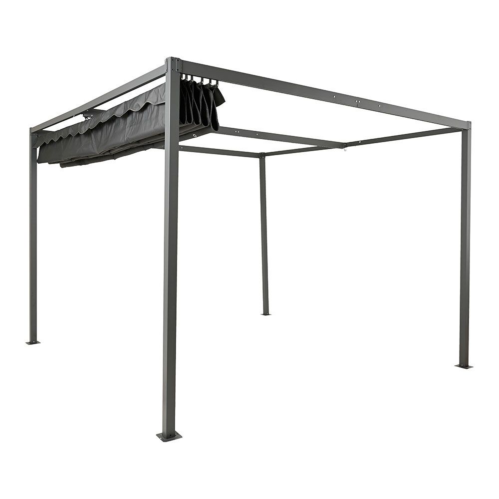 PÉRGOLA PARA EXTERIOR COLOR ANTRACITA 3 x 3 x 2,20 m - Imagen 2